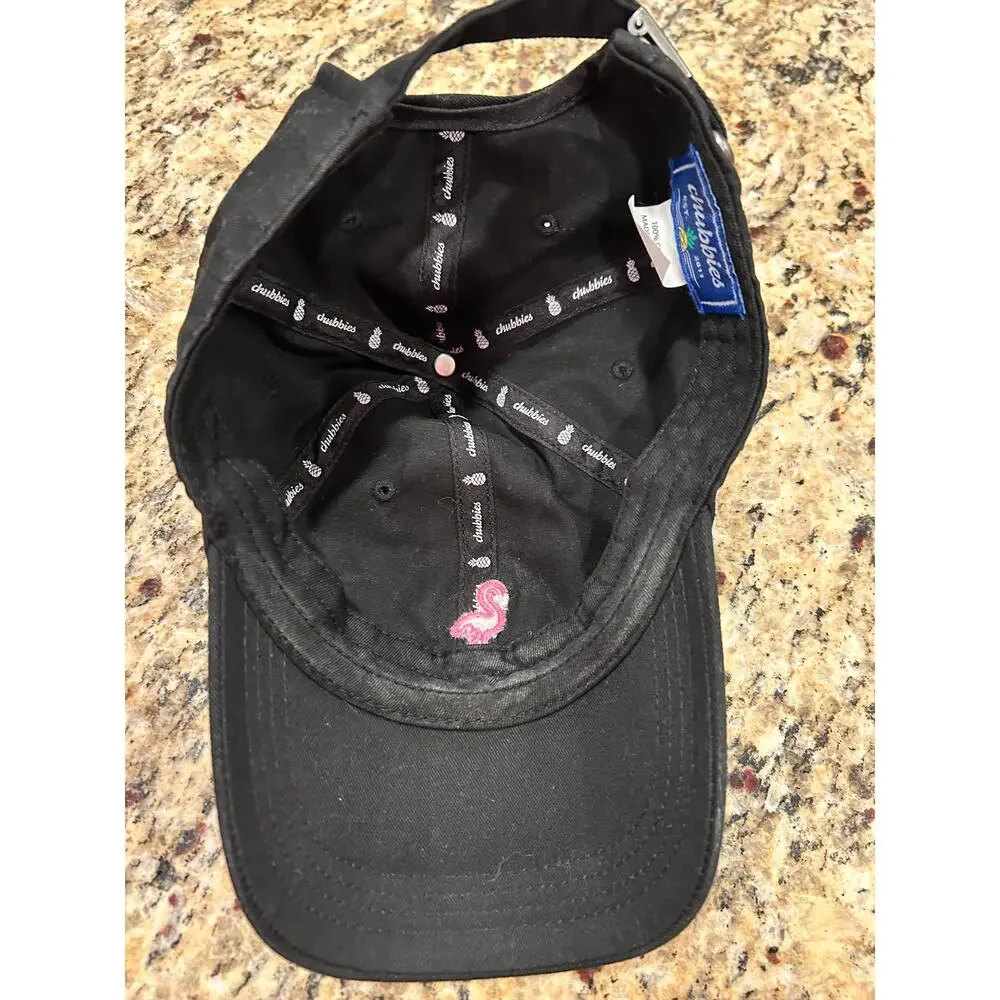 Chubbies Brand Adjustable The Black Flamingo Hat Baseball Hat Cap
